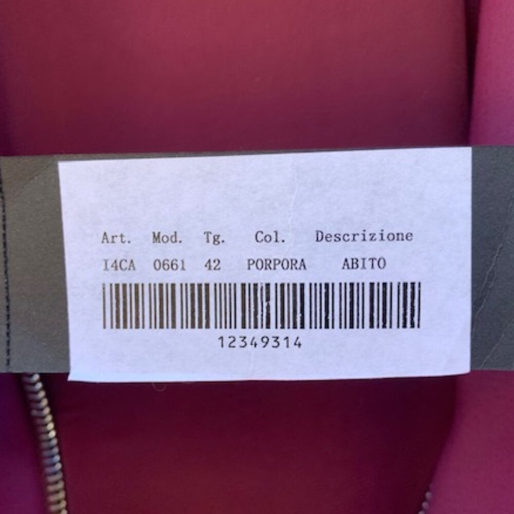 Flavio Castellani Back V Neckline Mink Wool dress NWT - Picture 13 of 15